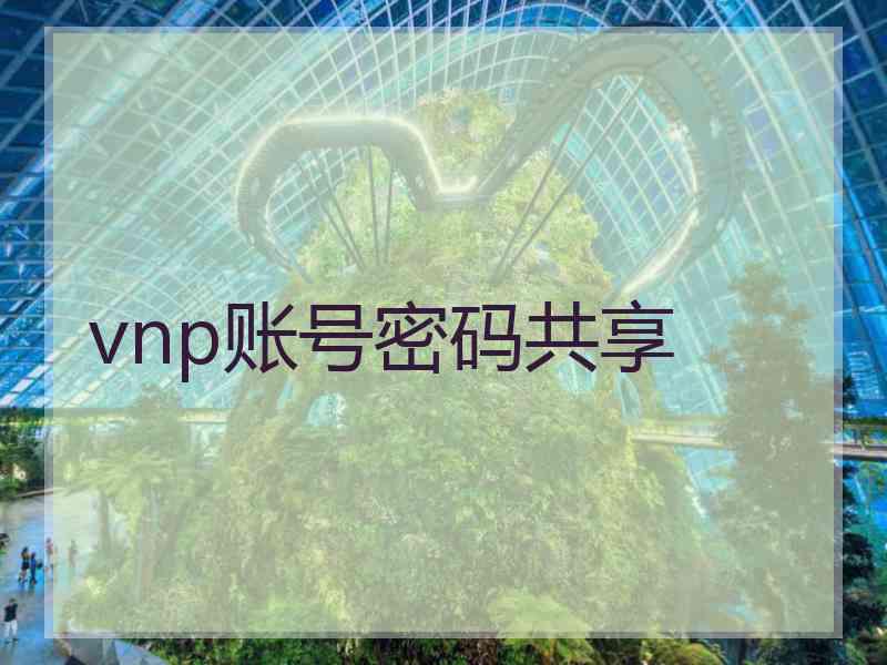 vnp账号密码共享