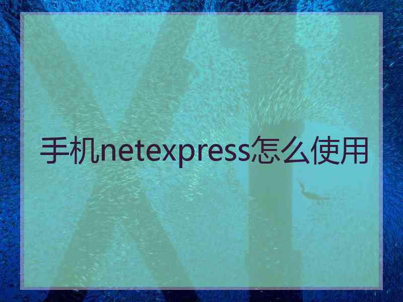 手机netexpress怎么使用