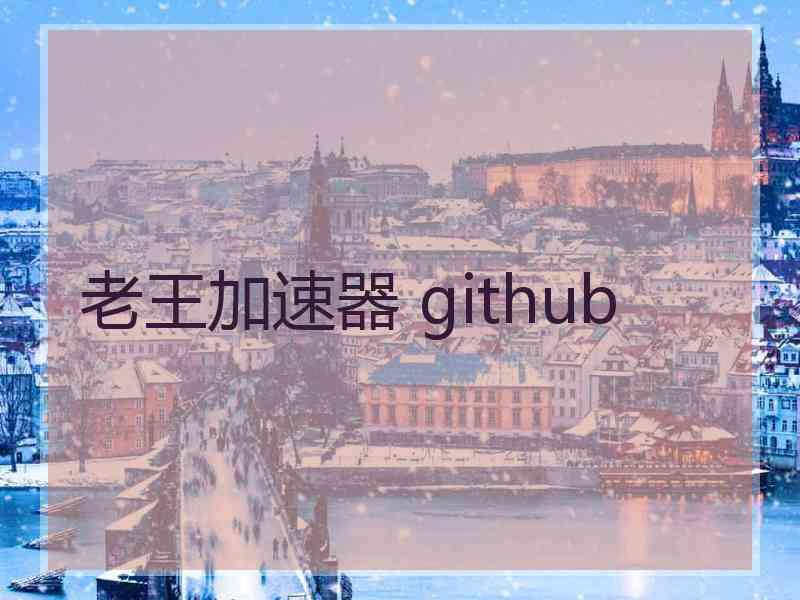 老王加速器 github