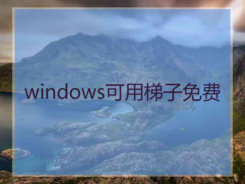 windows可用梯子免费